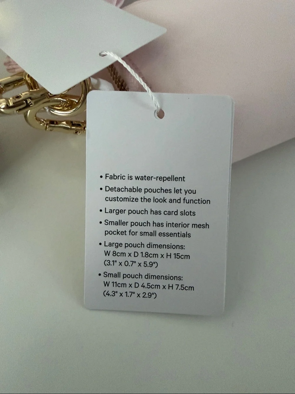lululemon athletica Pink and Cream Key & Card Holder Set